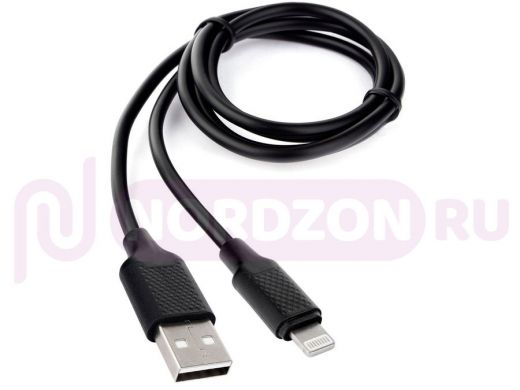 Шнур USB / Lightning (iPhone) Cablexpert CCB-USB-AMAPO2-1MB, AM/Lightning,Classic 0.2,1м, черный