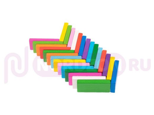 Цветные плашки 28 деталей  игрушки из дерева