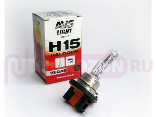 Галогенная лампа AVS Vegas H15.12V.15/55W.1шт.