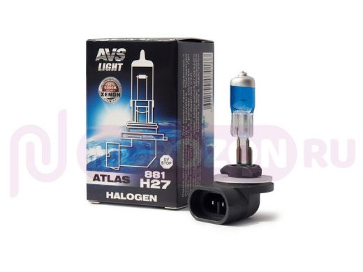 Галогенная лампа AVS ATLAS BOX/5000К/ H27/881 12V.27W.Коробка-1шт.