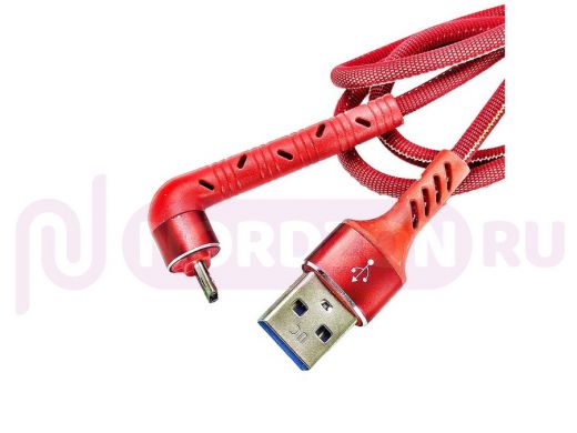 Кабель микро USB (AM/microBM)  1.0 м Орбита OT-SMM51 Красный кабель USB 2.4A