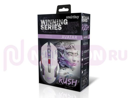 Мышь игровая проводная Smartbuy RUSH Avatar белая (SBM-724G-W) / 40