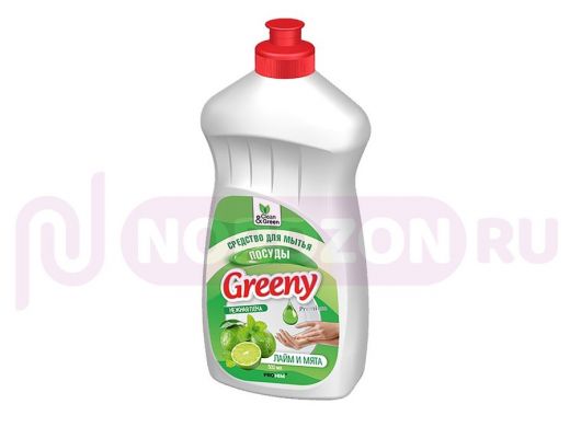 Cредство для мытья посуды "Greeny" бальзам 500 мл. Clean&Green CG8071