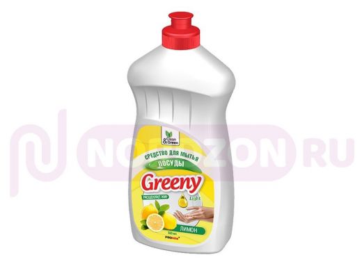 Cредство для мытья посуды "Greeny" лимон 500 мл. Clean&Green CG8069