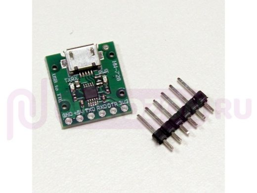 Конвертер/адаптер: разъем USB; microUSB - TTL на CH340E (MSOP10)