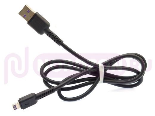 Шнур USB / Lightning (iPhone) Орбита OT-SMI33 Черный кабель USB 3A (iOS Lightning) 1м