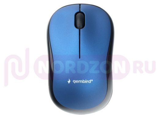 Мышь беспров. Gembird MUSW-265, 2.4ГГц, синий, 3 кнопки,1000DPI