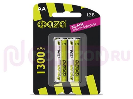 Аккумулятор AA 1300 mAh 1,2В ФАZA Ni-Mh BL-2 (цена за 1 элемент)