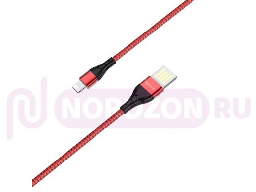 BOROFONE BU11 Красный кабель USB 2.4A (iOS Lighting) 1.2м