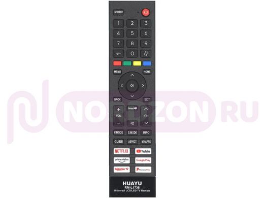 Huayu RM-L1736  корпус пульта как Hisense ERF3E80H для различных брендов  SMART TV