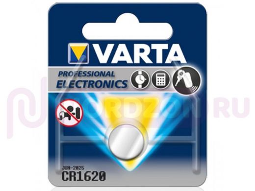 Элемент питания CR 1620  Varta  Electronics CR 1620 BL-1