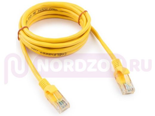 Патч-корд Cablexpert PP10-2M/Y кат.5e, 2м, медный UTP литой, многожильный (жёлтый) PP10-2M/Y