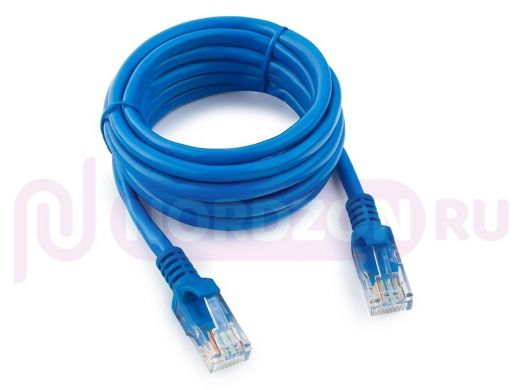 Патч-корд Cablexpert PP12-2M/B кат.5e, 2м, UTP литой, многожильный (синий) PP12-2M/B