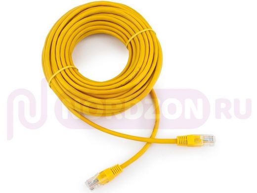 Патч-корд Cablexpert PP12-10M/Y кат.5e, 10м, UTP литой, многожильный (жёлтый) PP12-10M/Y