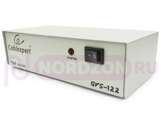 Разветвитель VGA Cablexpert GVS122, HD15F/2x15F, 1 компьютер - 2 монитора, каскадируемый GVS122