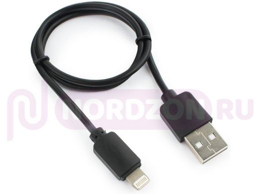 Шнур USB / Lightning (iPhone) Гарнизон GCC-USB2-AP2-0.5M AM/Lightning, 0.5м, черный, п