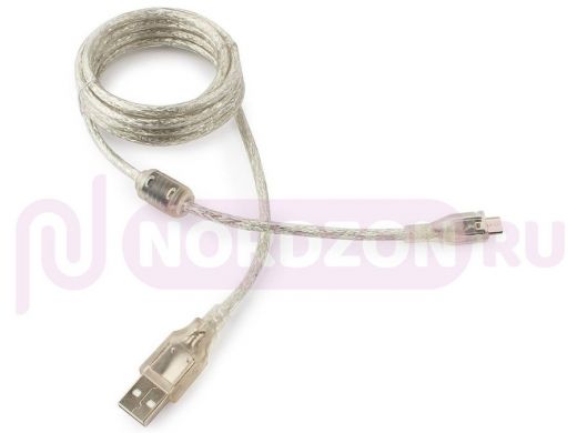 Кабель микро USB (AM/microBM)  1.8 м Pro Cablexpert CCP-mUSB2-AMBM-6-TR,USB 2.0,экр.фер.кольцо,проз.