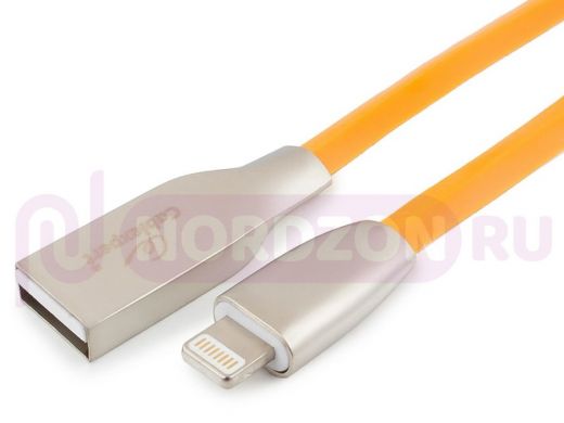 Шнур USB / Lightning (iPhone) Cablexpert CC-G-APUSB01O-1M оранжевый,Gold