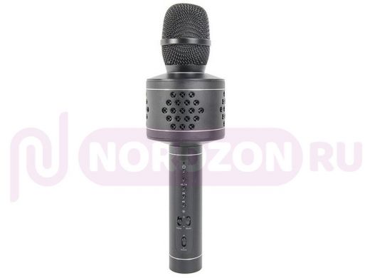Микрофон караоке, Atom KM-230, 6Вт, АКБ 2000мА/ч, BT (до10м), microSD, AUX, беспр.микроф. караоке