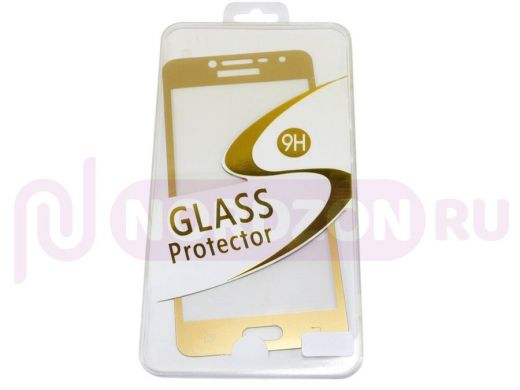 Стекло защитное Honor 6Х, Full Glass - Base G, золотистое