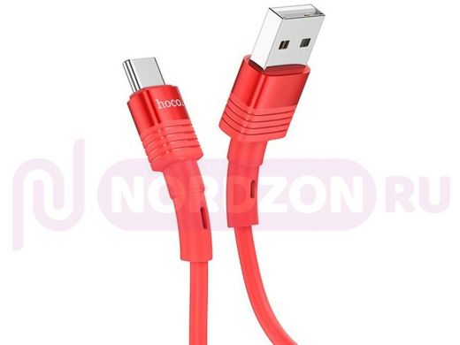 Шнур USB / Type-C HOCO U82 USB 2.4A  Красный (TYPE C) 1.2м