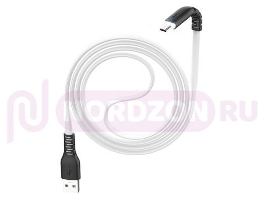 Кабель микро USB (AM/microBM)  HOCO X44 USB 2.4A  Белый (microUSB) 1м