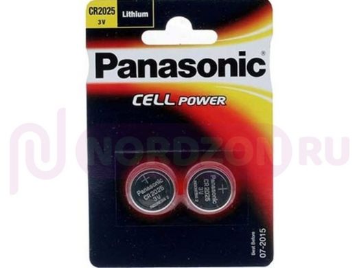 Элементы питания  CR2025  Panasonic Power Cells "AB-9529" (цена за 1 элемент), Bl-2