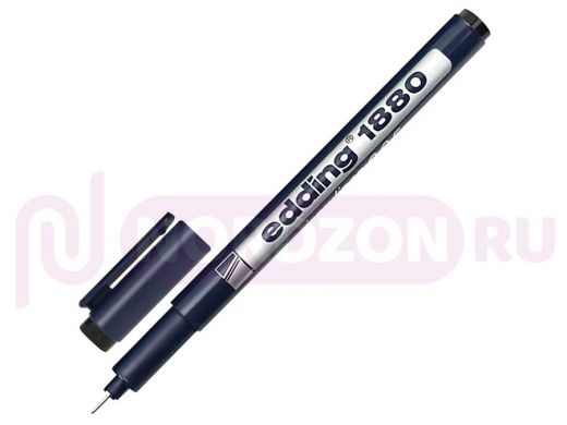 Ручка капиллярная EDDING DRAWLINER 1880, ЧЕРНАЯ, толщина письма 0,05 мм, водная основа, E-1880-0.05/