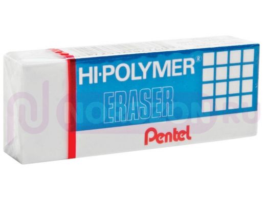 Ластик PENTEL (Япония) "HI-POLYMER ERASER", 35х16х11,5 мм, белый, прямоугольный, синтетический каучу