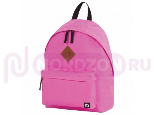 Рюкзак BRAUBERG, универсальный, сити-формат, один тон, розовый, 20 литров, 41х32х14 см