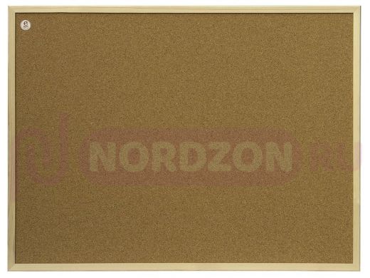 Доска пробковая для объявлений (100x200 см), коричневая рамка из МДФ, OFFICE, 