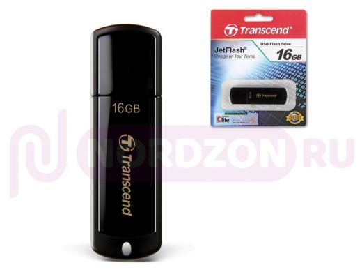 Накопитель USB  16GB  Transcend  Jet Flash 350, USB 2.0, черный, TS16GJF350