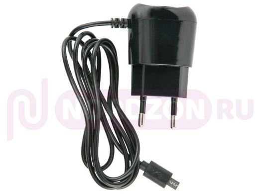 Зарядное устройство micro USB  RED LINE TCP-1A, кабель micro USB 1 м, выходной ток 1 А, черное,