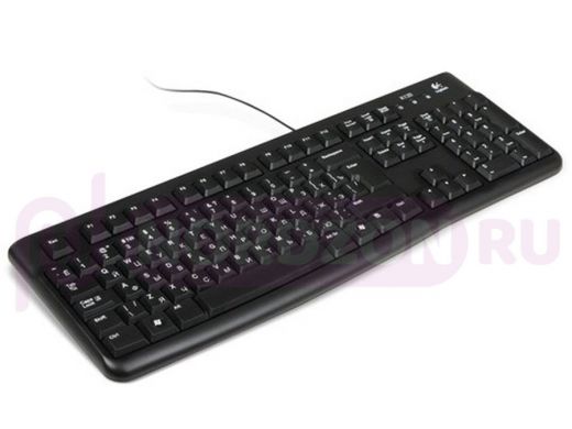 Клавиатура проводная LOGITECH K120, USB, 104 клавиши, черная, 920-002522, проводная