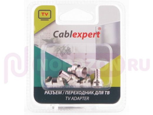F Коннектор Cablexpert SPL6-03, для кабеля RG6, 5шт