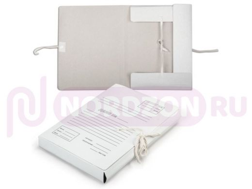 Папка для бумаг с завязками картонная, 40 мм, гарантированная плотность 380 г/м2, 4 завязки, до 350