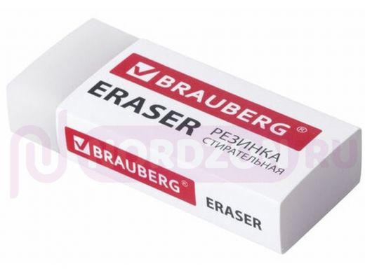 Ластик BRAUBERG "EXTRA", 50х24х10 мм, бумажный рукав, ЭКО-ПВХ