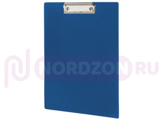 Доска-планшет STAFF с прижимом А4 (315х235 мм), пластик, 1 мм, синяя