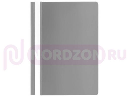 Скоросшиватель пластиковый STAFF, А4, 100/120 мкм, серый