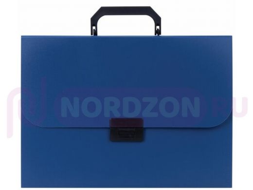 Портфель пластиковый STAFF А4 (330х235х36 мм), 7 отделений, индексные ярлыки, синий