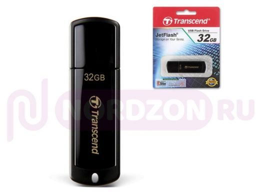 Накопитель USB  32GB  Transcend  Jet Flash 350, USB 2.0, черный, TS32GJF350