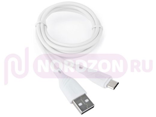 Кабель USB 2.0 Cablexpert CCB-mUSB2-AMBMO1-1MW, AM/microB, издание Classic 0.1, длина 1м, белый, бли