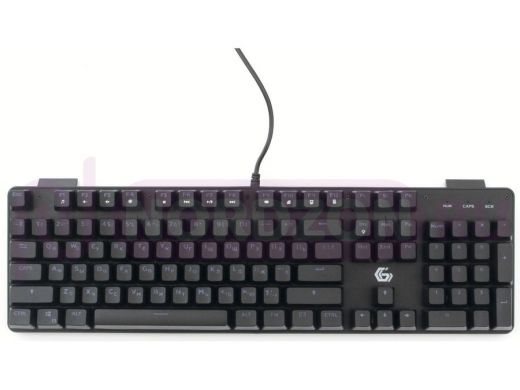Клавиатура проводная Gembird KB-G530L, USB, чёрн, Outemu Blue, 104 кл., Rainbow, 9 реж., 1,5м,механ.
