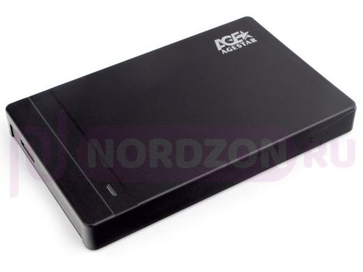 USB 3.0 Внешний корпус 2.5" SATAIII HDD/SSD AgeStar 3UB2P3 (BLACK) пластик, чёрный. UASP