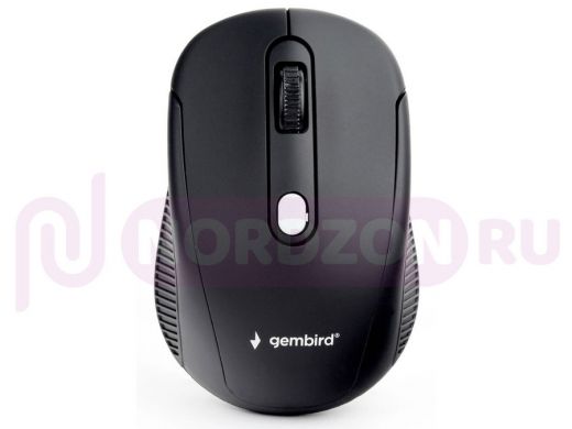 Мышь беспров. Gembird MUSW-420, 2.4ГГц, черный, 4кн, 1600DPI, блистер