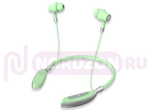 Bluetooth наушники с микрофоном (гарнитура)  KADUM KD-384BT Зеленые