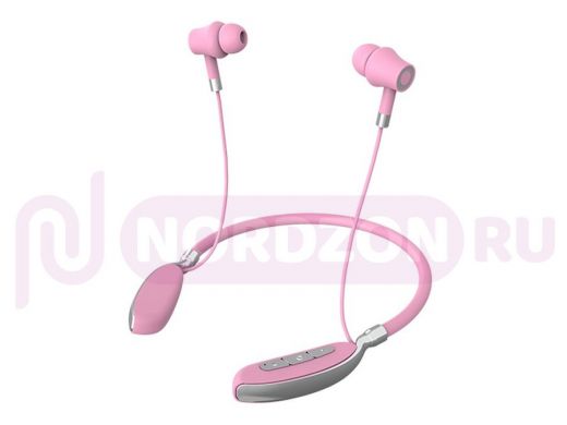 Bluetooth наушники с микрофоном (гарнитура)  KADUM KD-384BT Розовые