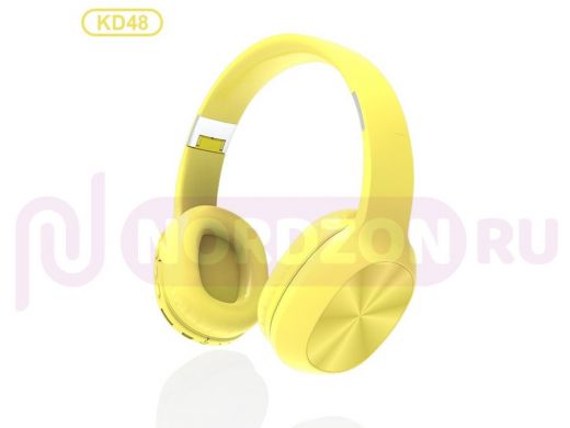 Bluetooth наушники большие (гарнитура)  KADUM KD48 Желтые наушники большие - гарнитура (bluetooth)