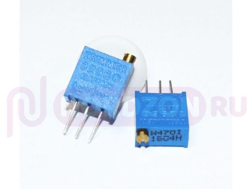 Резистор перем. 3296W102  1кОм (9,5х4,8х10) (многооборотный, подстроеч.вертик.)