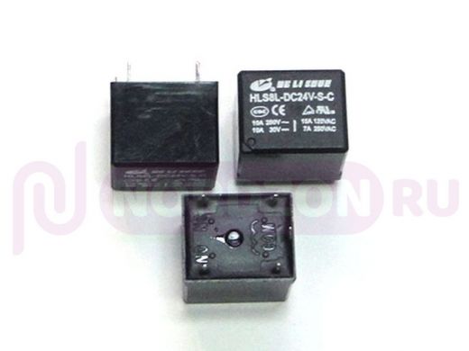 Электромагнитное реле  HLS8-22F (DC12V-15A-1C) 20,2x16,5x20,2 контакты под пайку'